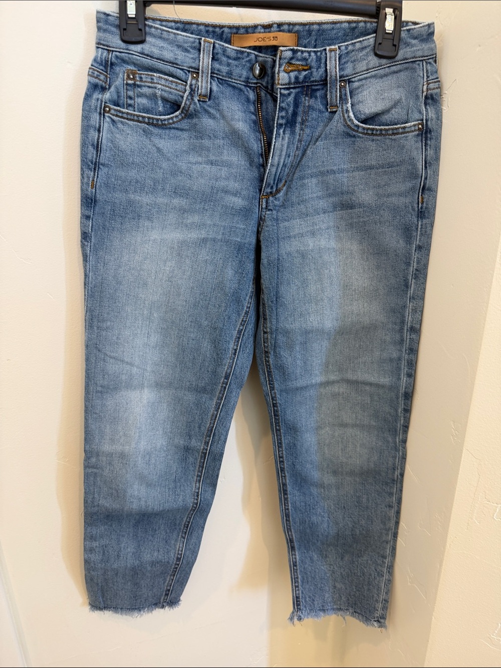 Joe's Jeans Medium Wash Cropped Straight Ankle Jeans